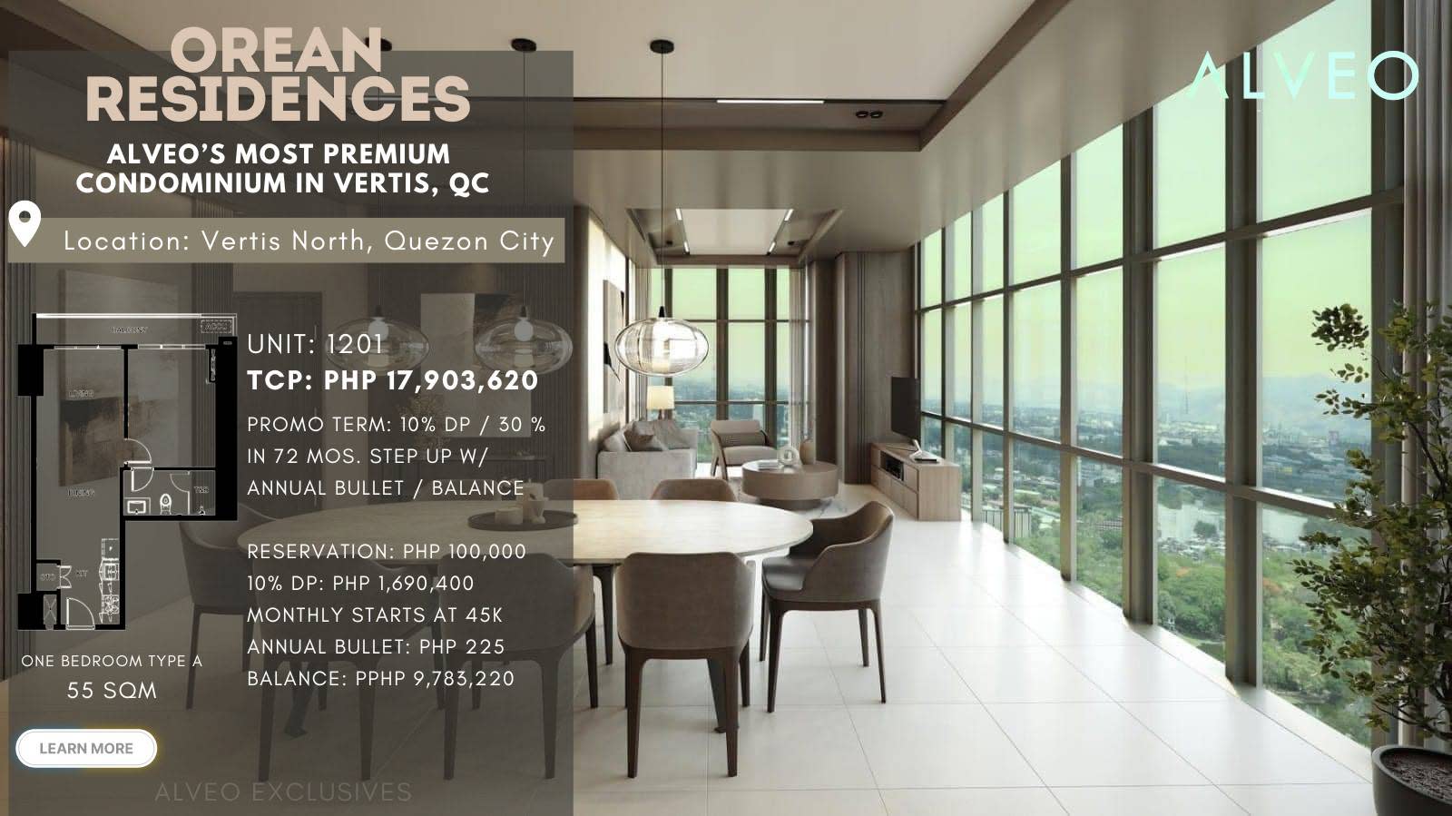 Metro Manila Quezon City Bagong Pag-asa Vertis North North Avenue Bagong Pag-asa Quezon City Metro Manila Philippines Vertis North OREAN RESIDENCES 1105